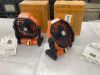 Lot of (2) Portable Rechargeable Fan with LED Light - 6