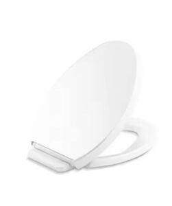 KOHLER Saile Elongated Closed Front Toilet Seat in White 