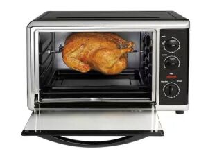 Hamilton Beach 1500-Watt 12-Slice Black Countertop Oven with Convection and Rotisserie 