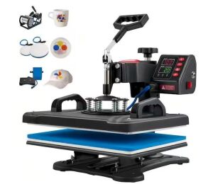 VEVOR 5 in 1 Heat Press Machine 12x15 Clamshell Sublimation Transfer Printer 900W  