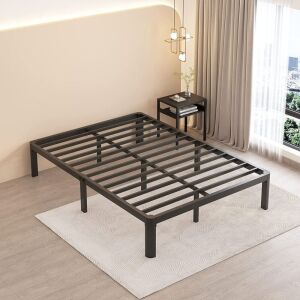 14 Inch King Metal Platform Bed Frame with Round Corner Legs