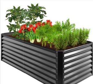 Outdoor Metal Raised Garden Bed for Vegetables, Flowers, Herbs - 6x3x2ft
