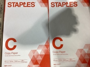 Case of copy paper legal 8.5"x 14"