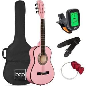 Kids Acoustic Guitar Beginner Starter Kit with Carrying Case - 30in