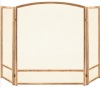 3-Panel Simple Steel Mesh Fireplace Screen w/ Worn Finish - 54.25x30.25in