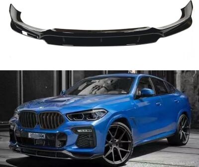 Lot of (16) Front Bumper Spoiler For BMW 2020-2023 X6 G06 M Sport Glossy Black 