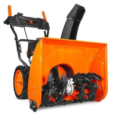 WEN SB209E 24-inch 209cc Two-Stage Self-Propelled Gas-Powered Snow Blower with Electric Start - Bent Front, Never Been Assembled