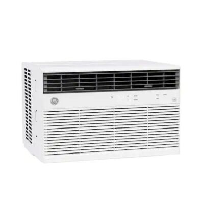 GE 12,000 BTU 115V Window Air Conditioner Cools 550 Sq. Ft. with SMART Technology, ENERGY STAR and Remote in White 