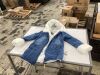 Faux Fur Hooded Denim Jacket, Med