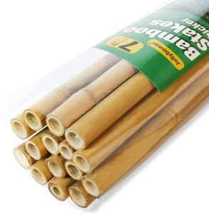 Jollybower 15pc 3/4" D Thick Heavy Duty Bamboo Stakes 