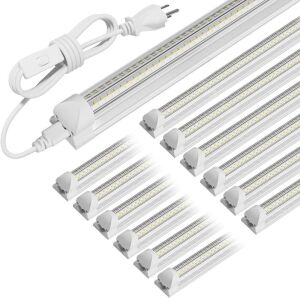 ELEKICO 8Ft Led Shop Light, Super Bright 100W 15000LM 5000K, 12 Pack 