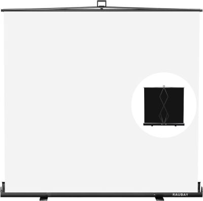 RAUBAY 78.7 x 74.8in Collapsible White Backdrop Screen 