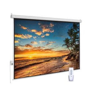 Auto Motorized Projector Screen 100 inch 16:9 HD Diagonal with Remote Control