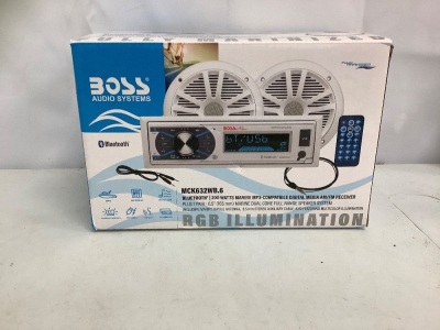 Boss Audio Systems MCK632WB.6 Marine Receiver, Untested, E-Commerce Return, Sold as is