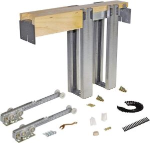 Johnson Hardware 1500 Soft Close Series Commercial Grade Pocket Door Frame for 2x4 Stud Wall (32 inch x 80 inch) 