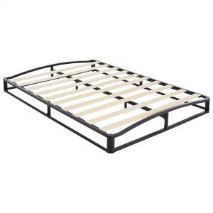 Amazon Basics Metal Platform Bed Frame with Wood Slat Support, 6 Inches High, Full, Black 