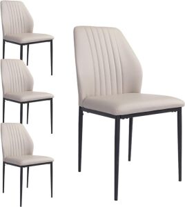 Upholstered PU Leather Dining Chairs, Set of 4 