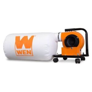 WEN DC3401 5.7-Amp 660 CFM Rolling Dust Collector with 12-Gallon Bag and Optional Wall Mount