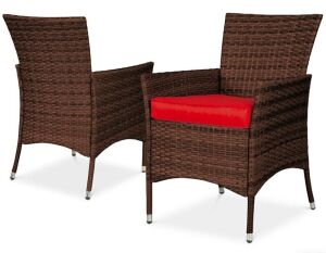 Wicker Patio Dining Chairs, Set of 4 - No Hardware 