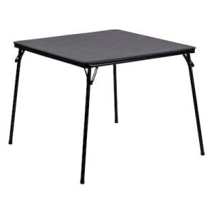 Indoor Square Plastic Black Folding Banquet Table 2.8' x 2.8' 