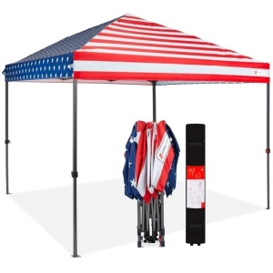 One-Person Setup Instant Pop Up Canopy w/ Wheeled Bag - 10x10ft