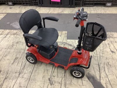 4 Wheel Electric Mobility Scooter - Needs Seat Pin, Custom Ignition Key