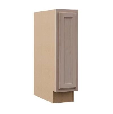 Lot of (2) Hampton Bay 9 in. W x 24 in. D x 34.5 in. H Assembled Base Kitchen Cabinet in Unfinished with Recessed Panel