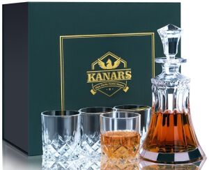 KANARS Crystal Whiskey Decanter Set