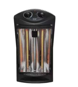 Beyond Flame 1500-Watt Black Electric Tower Quartz Infrared Space Heater with Thermostat 