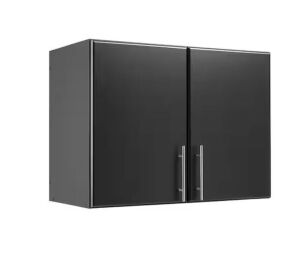 Prepac Elite Black 32 in. Stackable Wall Cabinet 