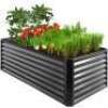 Outdoor Metal Raised Garden Bed for Vegetables, Flowers, Herbs