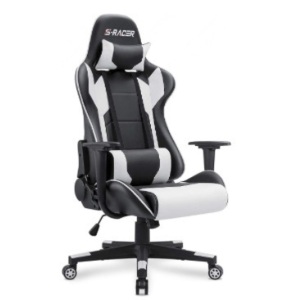 Homall Gaming Chair, Office Chair High Back Computer Chair Leather Desk Chair Racing Executive Ergonomic Adjustable Swivel Task Chair with Headrest and Lumbar Support 