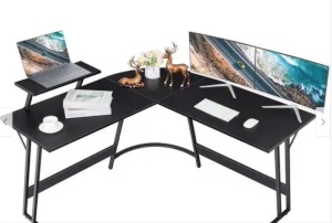 Homall L-Shaped Computer Desk Modern Corner Desk with Small Table - N/A