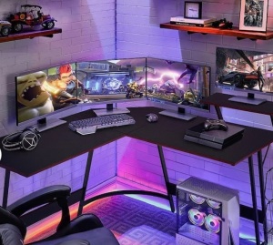 Vineego 51-in Black Modern/Contemporary Gaming Desk