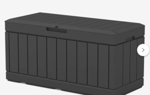 82-Gallons Black Plastic Deck Box