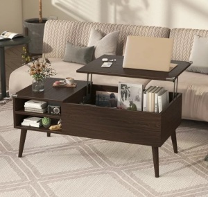 Furmax 39 Inch Wood Lift Top Coffee Table 