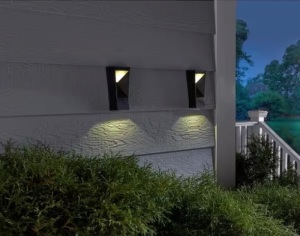 2 x Black Integrated LED Outdoor Solar Wall Lantern Sconce Light (2-Pack) $29.97 x 2 =$59.94 (4 lights)