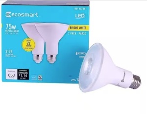 Case of 4 (2packs) 75-Watt Equivalent PAR30 Dimmable Flood LED Light Bulb Bright White (2-Pack)$10.87 x 4 $43.48