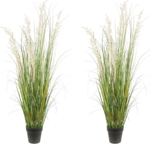 Artificial Plant 47in（2pack） Tall Artificial Grass Plant,Faux Plants Indoor Home Decorative Artificial Plants & Flowers in Pot Fake Plant, House Plant Indoor 