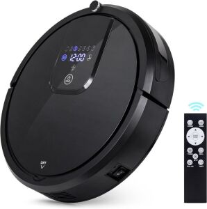 3-in-1 Powerful Low Noise Self Charging Smart Floor Cleaning Robot w/ 5 Cleaning Modes, Remote, Voice Control, Charging Base