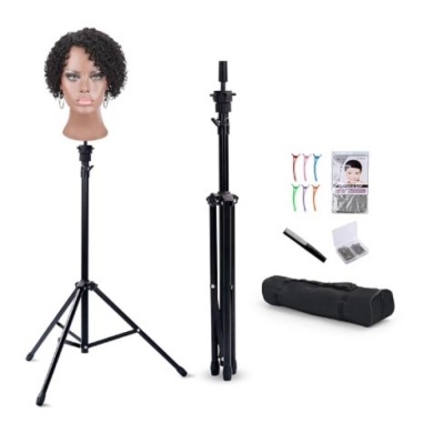 Klvied Reinforced Wig Stand Tripod Mannequin Head Stand