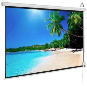 Motorized Projector Screen with Remote Control 81 inch