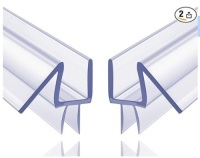 Frameless Shower Door Bottom Seal &ndash; Stop Shower Leaks and Create a Water Barrier &hellip; (2Pack - 3/8" Bottom)