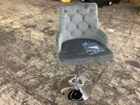 Velvet Studded Lion Knocker Adjustable Height Bar Stool&nbsp;