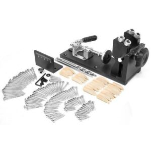 WEN WA1527 Metal Pocket Hole Jig Kit with L-Base, Step Drill Bit, and Self-Tapping Screws