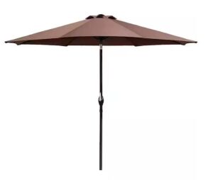 9 ft. Market Outdoor Patio Umbrella with Push Button Tilt and Crank 