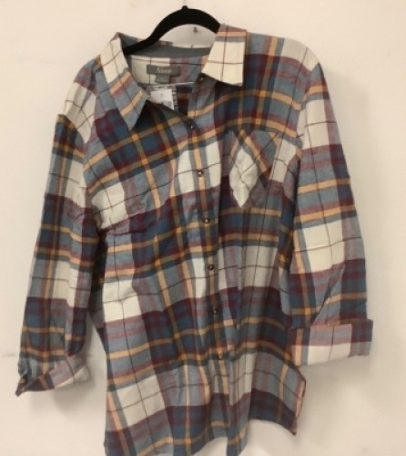 Natural Reflections, Ladies Flannel Shirt, XXL, Appears New, Sold as is