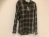Red Head Plaid Button Up, LARGE, Appears New