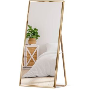 Rectangular Beveled Wall Hanging & Leaning Floor Mirror, 65" x 22" 