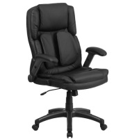 Flash Furniture&nbsp;Black Contemporary Adjustable Height Swivel Executive Chair - New/Unopened